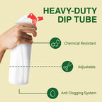 Spray Bottle Nozzle Replacement, Bottle Tops Only - Sprayer Nozzle Triggers for Heavy Duty, Commercial, Home Cleaning Solutions - Fits 8,16,24,32 oz Plastic & Glass Bottles, Red 6 pack