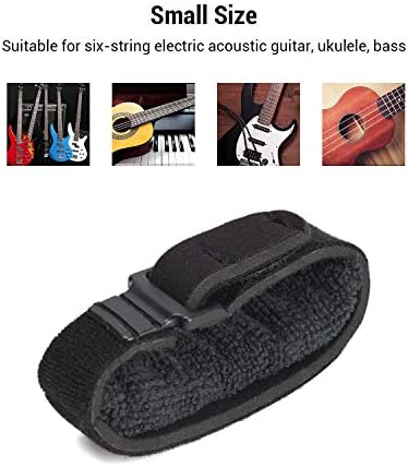 Facmogu 2PCS Guitar String Mute Dampener, Guitar String Cover Belt, Adjustable Bass Guitar Mute Silencer, Fretboard Muting Straps, Guitar Noise Damper Tape, Musical Instrument Accessories - Black