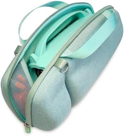 Silicone Cover and Hard Travel Case for JBL Charge 4 / Charge 5 Portable Bluetooth Speaker Accessories (Teal Case, NOT for Wi-Fi Version)