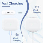 Charging Case Compatible with Airpods Pro 1st 2nd Generation, Chrging Case Replacement with Sync Button and Built-in 660 mAH Battery (White)