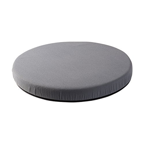 HealthSmart 360 Degree Swivel Seat Cushion, Chair Assist for Elderly, Swivel Seat Cushion for Car, Twisting Disc, Gray, 15 Inches in Diameter