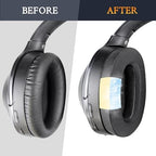 SOULWIT Cooling Gel Replacement Earpads Cushions for Sony WH-1000XM2 (WH1000XM2) & MDR-1000X (MDR1000X) Headphones, Ear Pads with Noise Isolation Foam, Added Thickness (Black)