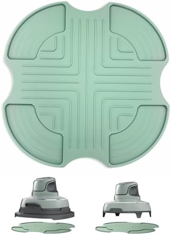 Silicone Heat Resistant mat for Ninja Crispi Air Fryer,Heat-Insulating Accessories Compatible with Ninja crispi FN101 containers,Kitchen Air Fryer Trivet (Sage Green)