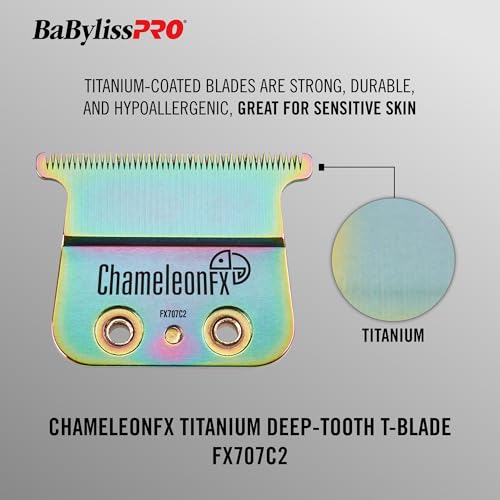 BaBylissPRO Replacement Blades, Deep-Tooth T-Blades for Outlining Hair Trimmers (FX787, FX799) and LoPROFX Trimmers (FX726, FX729)