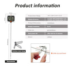 KT THERMO Digital Candy Thermometer, LCD Instant Read Food Meat Thermometer with 10" Probe and Pot Clip for Candy Making, Kitchen Accessories, Baking Tools（White）
