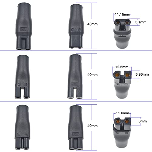 7 PCS Power Cord 5V Replacement Charger USB Adapter Suitable for Electric Hair Clippers, Beard Trimmers, Shavers, Beauty Instruments, Desk Lamps, Purifiers.