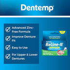 Dentemp Denture Reline Kit - Advanced Formula Reline It Denture Reliner (Pack of 1) - Denture Kit to Refit and Tighten Dentures for Both Upper & Lower Denture