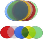 5 Pieces Microscope Filters, 32 35 42 45mm Diameter Biological Microscope Accessories Green Blue Yellow White Red Optical Glass (Color : Diameter 32mm)