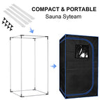 ZONEMEL Full Size Personal Steam Sauna Tent for Home, Portable 1 Person Full Body Steam Spa for Relaxation, Detox Therapy (Steamer Not Included-Black, L35.4 x W35.4 x H70.9)