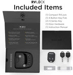 RVLOCK Compact RV Lock Keyless Entry with Remote, Secure Camper Latch Replacement, Durable RV Door Lock Replacement for Trailers with Patented Security Technology
