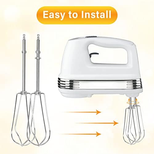 ANTOBLE Hand Mixer Beaters Compatible with Cuisinart HM-90s HM-70 HM-50 CHM-3, 9 7 5 3 Mixer Attachments Replacement Parts CHM Series Stainless Steel Whisk Hand Turbo Mixer Beater for Cuisinart, #