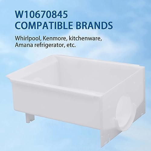 WPW10670845 Replacement Ice Bucket W10670845 for Whirlpool, Kenmore, KitchenAid, and Amana Refrigerators - Fits Part Numbers 2196091, 1115342, 1115372