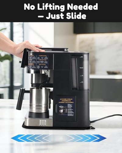 Sliding Pad for Ninja Espresso Coffee Machine ES601 - Smooth Glide with Anti-Slip Base - Perfect Accessories Fit for Ninja Luxe Cafe Machine ES601 - Includes Hanging Strap
