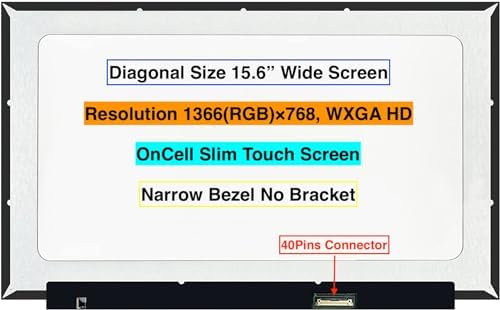 EM EMAJOR TECH LLC New Screen Replacement for HP 15-DY2132WM 1366X768 HD OnCell Touch LCD LED Display with Set of Adhesive Tape