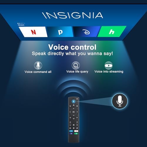 Voice Replacement Remote for All Insignia/Toshiba/Pioneer Smart TVs (Suitable for all Fire series)