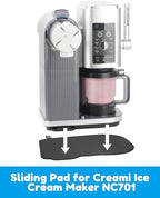 Sliding Pad for Ninja Swirl by Creami Ice Cream and Soft Serve Maker NC701 - Quickly Slide Ice Cream Maker on Table - Convenient Storage Strap - Accessories for Ninja Swirl Creami Maker