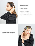 30,60 Pack Black 2 Inch Women Metal Snap Hair Clips Accessories No Slip Hair Barrettes Girls Women Hair Accessories (Multi-colored 80PCS)