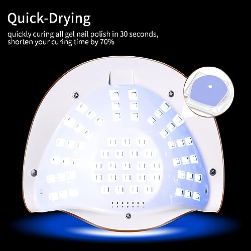 UV Light for Nails,288W UV Nail Dryer LED Light for Gel Polish-4 Timers Professional Nail Art Accessories,Curing Gel Toe Nails