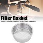 Stainless Steel Coffee Filter, Double Cup Coffee 51mm Porous Filter Basket Reusable Double Layer Pressurized Espresso Maker Accessories for Breville Portafilter