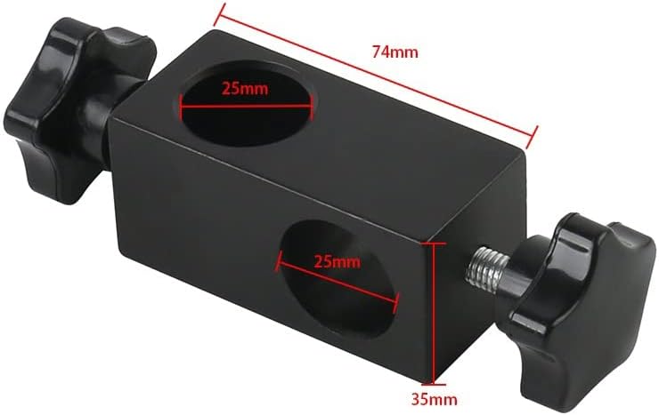 Microscope Accessories Kit 25MM Cross Bracket Bearing Column Tube Fixing Connecting Piece Bracket Clamp for Stereo Microscope Microscope Slides