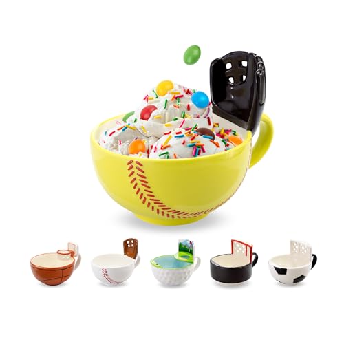 MAX'IS Creations The Softball Mug with a Glove, Softball Gifts for Girls 8-12 12-14 Softball Coach Gifts Softball Mom Gift Kids Christmas Gift Softball Stuff, Novelty Ceramic Big Funny Coffee Mug 16oz