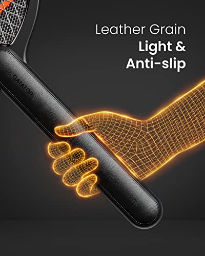 GAIATOP Electric Fly Swatter, 3200V Battery Powered Handheld Fly Zapper, 3-Layer Protection Grid Bug Zapper Racket for Home Bedroom Kitchen Office Backyard Patio Indoor Outdoor