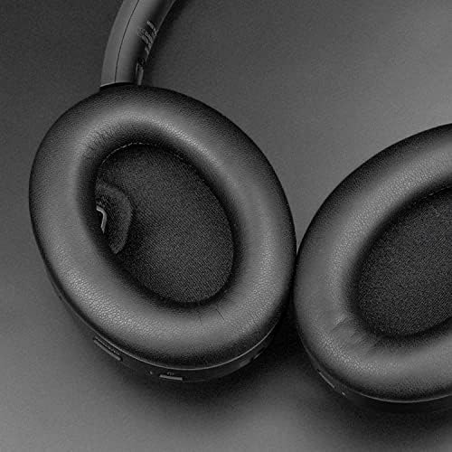 SOULWIT Replacement Earpads for Sony WH-1000XM4 (WH1000XM4) Headphones, Ear Pads Cushions with Noise Isolation Foam, Added Thickness, Without Affecting Sensor - Black