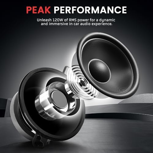 Pyle 2-Way Universal Car Stereo Speakers - 120W 3.5 Inch Coaxial Loud Pro Audio Car Speaker Universal OEM Quick Replacement Component Speaker Vehicle Door/Side Panel Mount Compatible - PL31BK (Pair)
