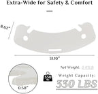 Curved Transfer Board Wheelchair Accessories for Transferring to Wheelchair ，Chair, Bed, Toilet, Car for Patient, Elderly, Disabled, 31.1 * 9.84 * 0.46" 3.64 lbs ABS Transfer Devices (White)