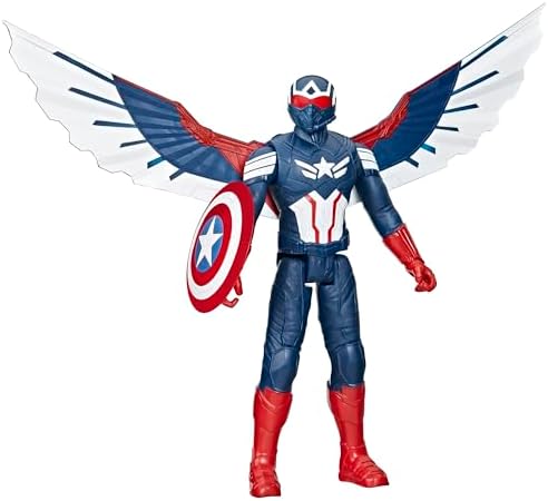Marvel Studios Captain America Brave New World, 12-Inch Deluxe Captain America Action Figure, Shield & Accessories, Super Hero Toys for Kids 4 and Up