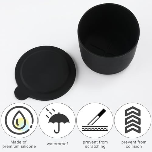 4pcs Ice Block Stencil, Reusable Silicone Ice Template with Lid Ice Shaver Template Ice Stencil Replacement for Kitchenaid Ice Shaver Machine Accessories for Shaved Ice Making (Black)
