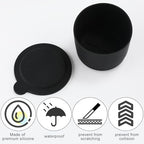4pcs Ice Block Stencil, Reusable Silicone Ice Template with Lid Ice Shaver Template Ice Stencil Replacement for Kitchenaid Ice Shaver Machine Accessories for Shaved Ice Making (Black)