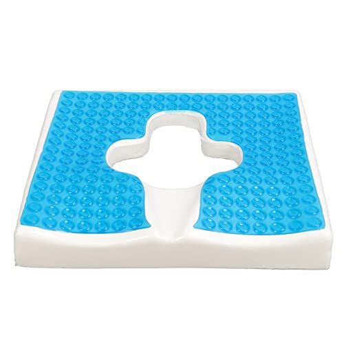 Anti Bedsore Cushion, Breathe Freely Fiber Material Bedsore Cushions for Butt, T Shaped Opening Triangular Slope Design Anti Decubitus Cushion for Elderly, Bedridden, Disabled