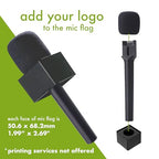 1pc Black PRO Macrokraft Interview Handle Adapter for DJI Mic, Rode, Hollyland Lark, Neewer, Godox and Other Wireless Pro Microphone Systems | Handheld Mount | Videography Audio Accessories | Mic Flag Included