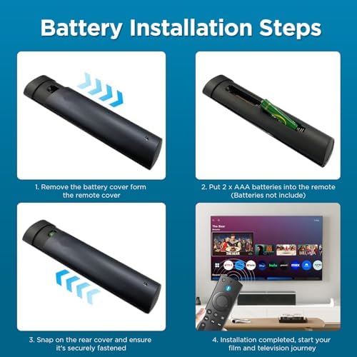 Replacement Voice Remote for Insignia/Toshiba/Pioneer Fire Smart TVs, Compatible for AMZ Streaming Device Series Smart TVs