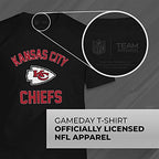 Team Fan Apparel NFL Adult Gameday T-Shirt - Cotton Blend - Tagless - Semi-Fitted - Unleash Your Team Spirit During Game Day (Kansas City Chiefs - Black, Adult Large)