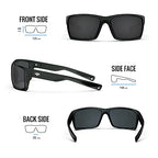 TOREGE Sports Polarized Sunglasses for Men Women Flexible Frame Cycling Running Driving Fishing Trekking Glasses TR24 (Transparent Gray&Black&Gray Lens)