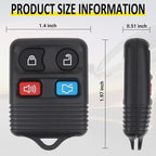 Keyless Entry Remote Key Fob Compatible with Ford Escape Explorer Expedition Focus Fusion Mustang Taurus, Lincoln, Mercury, Mazda, Replacement for CWTWB1U345, 4 Button (Pack of 2)