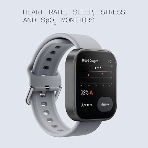 CMF BY NOTHING Watch Pro Smartwatch,1.96'' AMOLED Display, IP68 Water Resistant Multi-System GPS Fitness Tracker with Health Monitoring, 13Day Battery Life(Ash Grey)