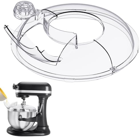Pouring Shield for Kitchen aid Bowl Lift 6-7 Qt Stand Mixer Stainless Steel (Only) Pouring Shield for kitchenaid,Splatter Guard with Removable Pour Spout for Kitchen aid Accessories and Attachments