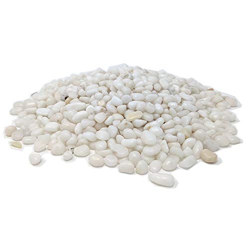 Midwest Hearth Natural Decorative Polished White Pebbles 3/8" Gravel Size (5-lb Bag)