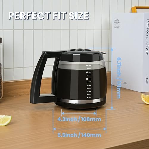 14-Cup Replacement Carafe Compatible with Cuisinart Coffee Maker Models DCC-3200, DCC-3200P1, DCC-2200, DCC-2600, DCC-2800 and CBC-7000PCFR Model# DCC-2200RC-1