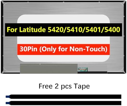 Screen Replacement 14.0 inch for Dell Latitude 5420 5410 5401 5400 LCD Screen FHD 1920x1080 30Pin Laptop Display Panel (for Non-Touch)