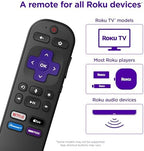 Roku Voice Remote | TV Remote Control with Voice Control, TV Controls, Simple Setup, & Pre-Set App Shortcuts - Replacement Remote Compatible with Roku TV, Roku Players, & Roku Audio