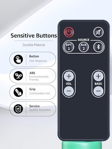 Replacement Remote Control Compatible for Polk Audio Video Soundbar Speaker System FR1 DSB1 D581 RE95201 E9520-1 Sound Bar Remote Controller