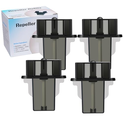 INRAGEO Rechargeable Mosquito Repeller Refills, Compatible with Thermacell E-Series & Radius Only, No DEET, Spray or Flame（4 Refills）