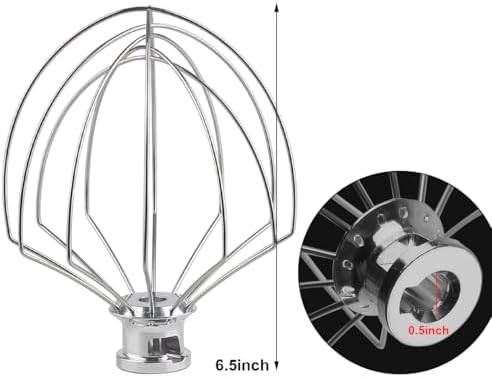Anbige Replacement Parts 6-Wire Whip Attachment,Compatible with Cuisinart Tilt-Head Stand Mixer SM-50 and SMD-50 Series