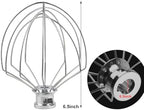 Anbige Replacement Parts 6-Wire Whip Attachment,Compatible with Cuisinart Tilt-Head Stand Mixer SM-50 and SMD-50 Series