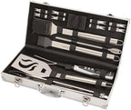 Cuisinart Deluxe Grill Tool Set, 20-Piece BBQ Kit with Aluminum Case and Digital Temperature Fork, Spatula, Tongs, Grill Accessories and Utensils, Grilling Set for Cookout