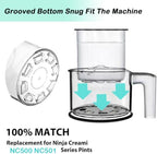 For Ninja Creami Deluxe Pint and Lids 24oz Replacement Ice Creanm Containers Compatible with NC501, NC500 Series Ice Cream Maker Leakproof Reusable Dishwasher Safe Set of 4